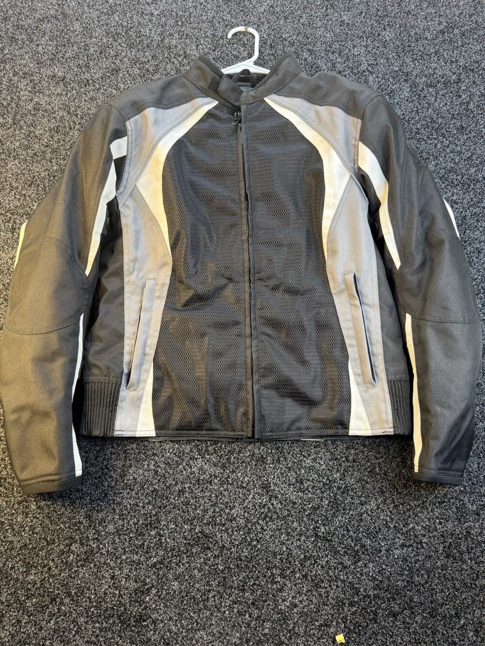 BILT Women's Motorcycle Jacket Black Gray Mesh Armored Riding Coat